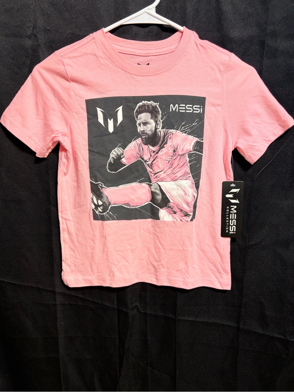 Messi Pink Short-Sleeve Graphic Tee for Kids
